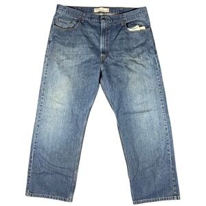 Levis 569 Loose Straight Jeans Mens 39x30 Blue Medium Wash Baggy Wide Leg Y2K